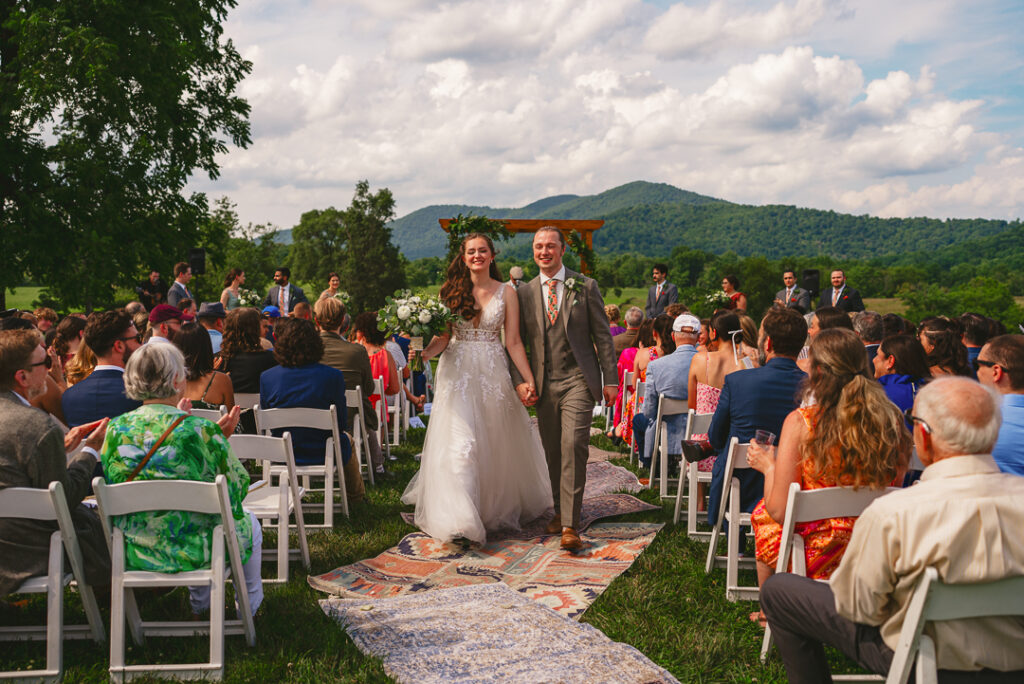 bohemian wedding with carpets